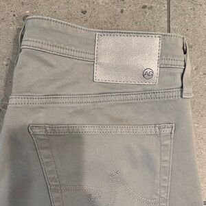 Ag Adriano Goldschmied Men’s Slim Straight Jeans in Light Gray